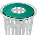 Global Equipment Global Industrial„¢ Steel Flat Lid For 36 Gallon Trash Can, Green 260CP782